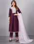 elegant purple muslin silk designer party wear readymade salwar suit with purple muslin silk 13601-acy3682 Front View